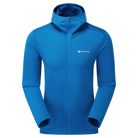 Neptune Blue Montane Men's Protium Hooded Fleece Jacket Front