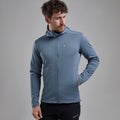 Stone Blue Montane Men's Protium Hooded Fleece Jacket Model 4