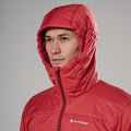 Hot Chilli Red Montane Men's Prism Hooded Insulated Jacket Model 6