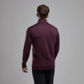 Dark Garnet Montane Men's Protium Fleece Jacket Model Back