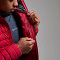 Acer Red Montane Men's Resolve Hooded Down Jacket Model 4