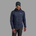 Eclipse Blue Montane Men's Sirocco Hooded Insulated Jacket Model Front