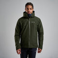 Oak Green Montane Men's Spirit Waterproof Jacket Model Front