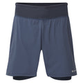 Eclipse Blue Montane Men's Slipstream Twin Skin Running Shorts Front