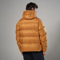 Amber Montane Men's Thaw Hooded Down Jacket Model Back MTHAHAMB