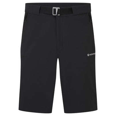 Black Montane Men's Tenacity Softshell Shorts Front MTSHOBLA