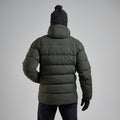 Oak Green Montane Men's Tundra Hooded Down Jacket Model Back