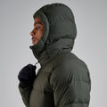 Oak Green Montane Men's Tundra Hooded Down Jacket Model 3