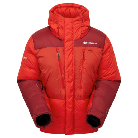 Adrenaline Red Montane Apex 8000 Down Jacket Ghost Mannequin