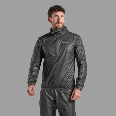 Charcoal Montane Unisex Minimus Nano Pull-On Waterproof Jacket Front