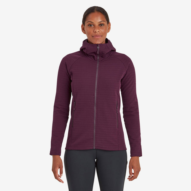 Montane Women's Protium XT Hooded Fleece Jacket - Saksatoon Berry