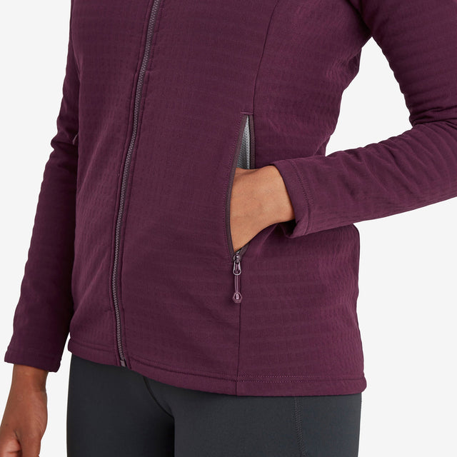 Montane Women's Protium XT Hooded Fleece Jacket - Saksatoon Berry