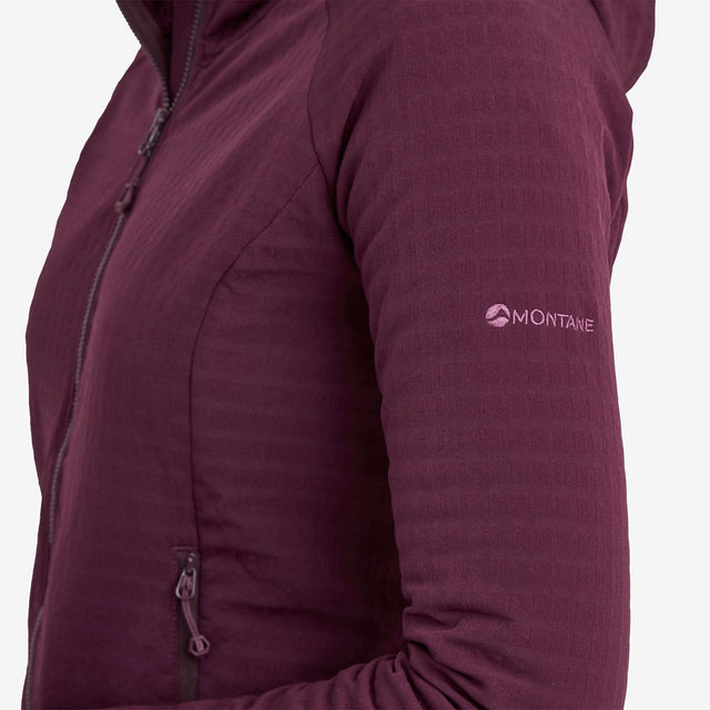 Montane Women's Protium XT Hooded Fleece Jacket - Saksatoon Berry