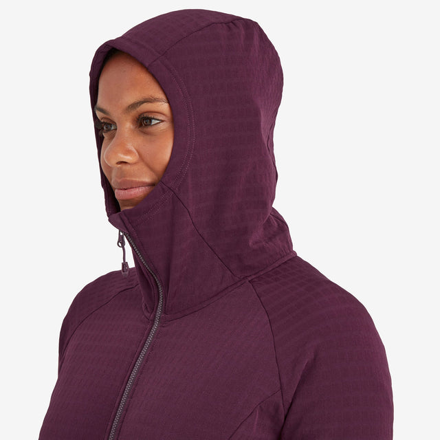 Montane Women's Protium XT Hooded Fleece Jacket - Saksatoon Berry