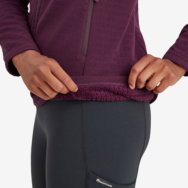 Montane Women's Protium XT Hooded Fleece Jacket - Saksatoon Berry
