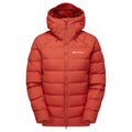 Saffron Red Montane Women's Resolve XT Hooded Down Jacket Front