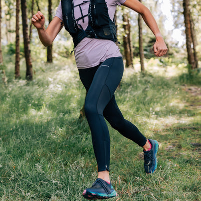 Black Montane Women's Slipstream Trail Running Tights Front